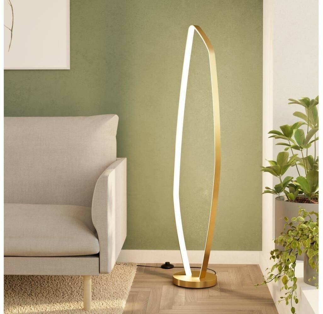 Eglo Vallerosa LED floor lamp in brass Lámparas